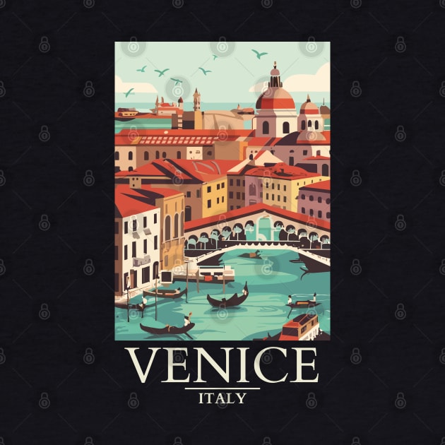 A Vintage Travel Art of Venice - Italy by goodoldvintage